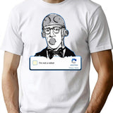 Im Not A Robot Sleeper Captcha Log In T-Shirt for Men & Women, T-Shirts Graphic Tee - White