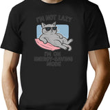 Im Not Lazy Im On Energy- Saving Mode T-Shirt - Black