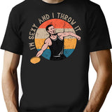 Im Sexy And I Throw It Discus Track And Field Vintage Discus Thrower T-Shirt - Black