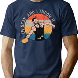 Im Sexy And I Throw It Discus Track And Field Vintage Discus Thrower T-Shirt - Navy