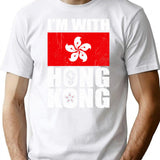 Im With Hong Kong Support The Protest Fight For Freedom T-Shirt for Men & Women, T-Shirts Graphic Tee - White