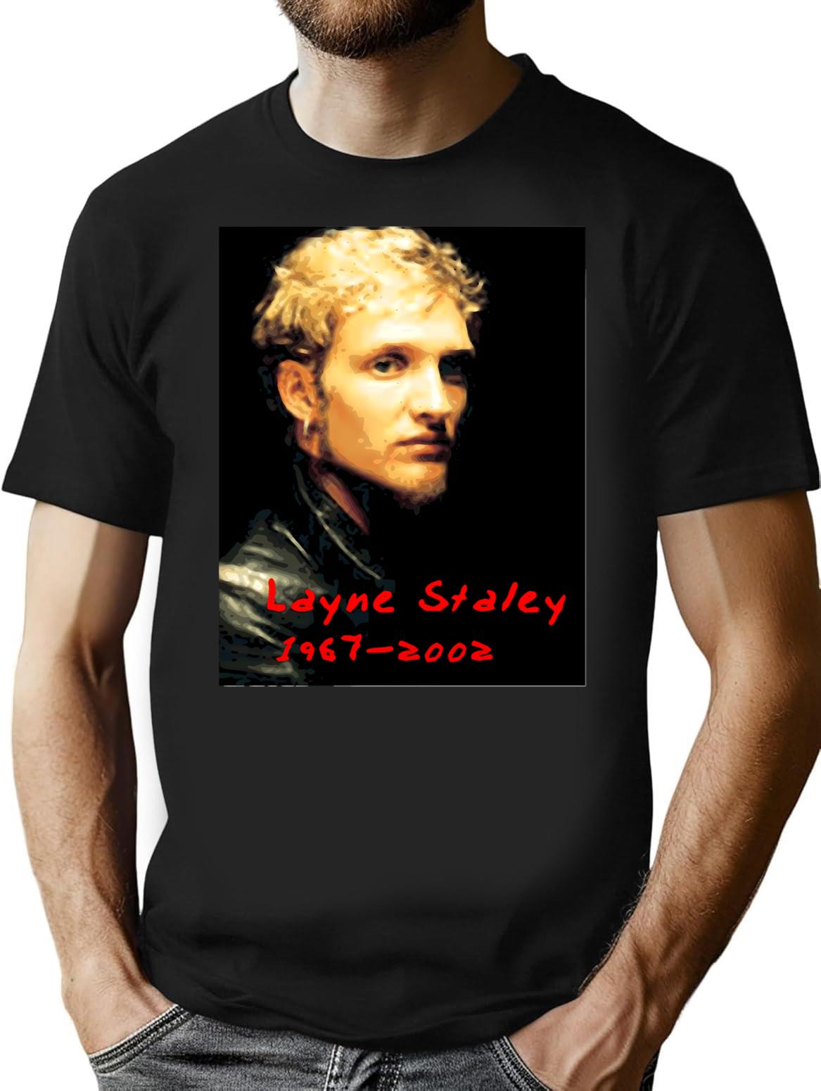 Image Layne Staley Classic Essentiel T-Shirt - Retro Graphic Tee for Men & Women - Black