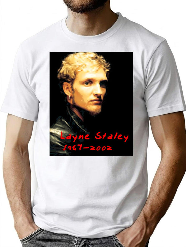 Image Layne Staley Classic Essentiel T-Shirt - Retro Graphic Tee for Men & Women - White