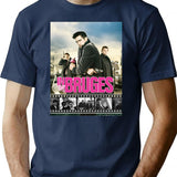 In Bruges Poster Vintage T-Shirt - Retro Graphic Casual Tee - Navy