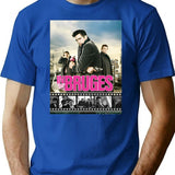 In Bruges Poster Vintage T-Shirt - Retro Graphic Casual Tee - Blue