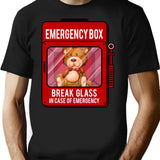 In Case Of Emergency Break Glass T-Shirt for Men & Women, T-Shirts Graphic Tee - Black