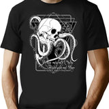 In His House At R'Lyeh Dead Cthulhu Waits Dreaming. T-Shirt for Men & Women, T-Shirts Graphic Tee - Black