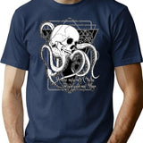 In His House At R'Lyeh Dead Cthulhu Waits Dreaming. T-Shirt for Men & Women, T-Shirts Graphic Tee - Navy
