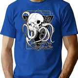 In His House At R'Lyeh Dead Cthulhu Waits Dreaming. T-Shirt for Men & Women, T-Shirts Graphic Tee - Blue