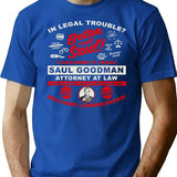 In Legal Trouble Better Call Saul Dks T-Shirt for Men & Women, T-Shirts Graphic Tee - Blue