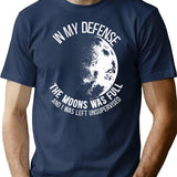 In My Defense The Moon Was Full And I Was Left Unsupervised Vintage T-Shirt - Navy