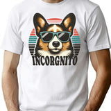 Incorgnito - Incognito Corgi Retro T-Shirt - White