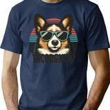 Incorgnito - Incognito Corgi Retro T-Shirt - Navy
