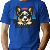 Incorgnito - Incognito Corgi Retro T-Shirt - Blue