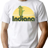Indiana Corn T-Shirt - Retro Graphic Tee for Men & Women - White