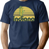 Indiana Corn T-Shirt - Retro Graphic Tee for Men & Women - Navy