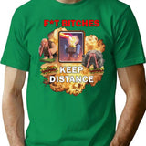 Inferno Tower Humor T-Shirt - Retro Graphic Tee for Men & Women - Green