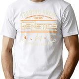 Ingen Feeding Crew Dks Worn T-Shirt for Men & Women, T-Shirts Graphic Tee - White