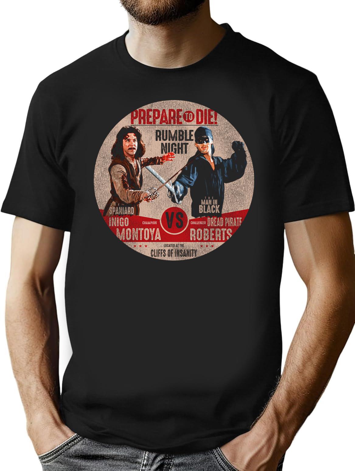 Inigo Montoya Circle Worn Dks T-Shirt for Men & Women, T-Shirts Graphic Tee - Black