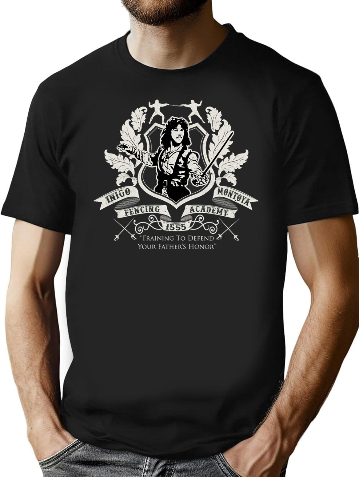 Inigo Montoya Fencing Academy Dks T-Shirt for Men & Women, T-Shirts Graphic Tee - Black