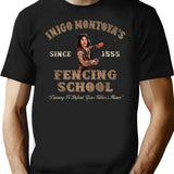 Inigo Montoya Fencing School Dks Worn T-Shirt for Men & Women, T-Shirts Graphic Tee - Black