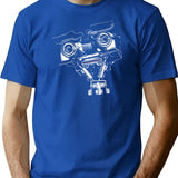 Input T-Shirt for Men & Women, T-Shirts Graphic Tee - Blue