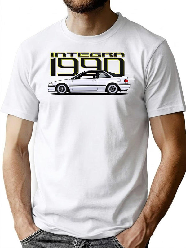 Integra 1990 Jdm Classic T-Shirt - Retro Graphic Tee for Men & Women - White