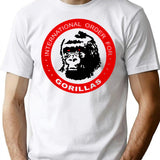International Order For Gorillas T-Shirt - Retro Graphic Tee for Men & Women - White