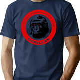 International Order For Gorillas T-Shirt - Retro Graphic Tee for Men & Women - Navy