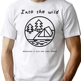 Into The Wild T-Shirt - Retro Graphic Tee for Men & Women - White