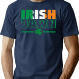 Irish Jawn T-Shirt - Retro Graphic Tee for Men & Women - Navy