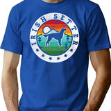Irish Setter Dog Summer Vintage T-Shirt - Retro Graphic Casual Tee - Blue