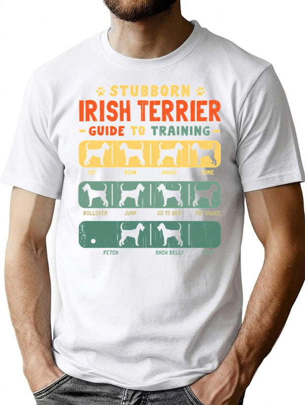 Irish Terrier Funny Guide To Traning T-Shirt - White