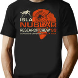 Isla Nublar Research Crew Worn T-Shirt for Men & Women, T-Shirts Graphic Tee - Black