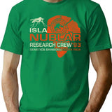 Isla Nublar Research Crew Worn T-Shirt for Men & Women, T-Shirts Graphic Tee - Green