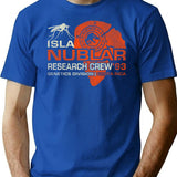 Isla Nublar Research Crew Worn T-Shirt for Men & Women, T-Shirts Graphic Tee - Blue