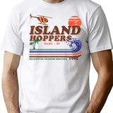 Island Hoppers Retro Magnum Pi Worn Lts T-Shirt for Men & Women, T-Shirts Graphic Tee - White