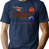 Island Hoppers Retro Magnum Pi Worn Lts T-Shirt for Men & Women, T-Shirts Graphic Tee - Navy