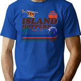 Island Hoppers Retro Magnum Pi Worn Lts T-Shirt for Men & Women, T-Shirts Graphic Tee - Blue