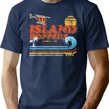 Island Hoppers Retro Magnum Pi Worn T-Shirt for Men & Women, T-Shirts Graphic Tee - Navy