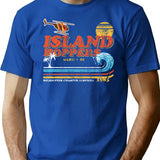 Island Hoppers Retro Magnum Pi Worn T-Shirt for Men & Women, T-Shirts Graphic Tee - Blue