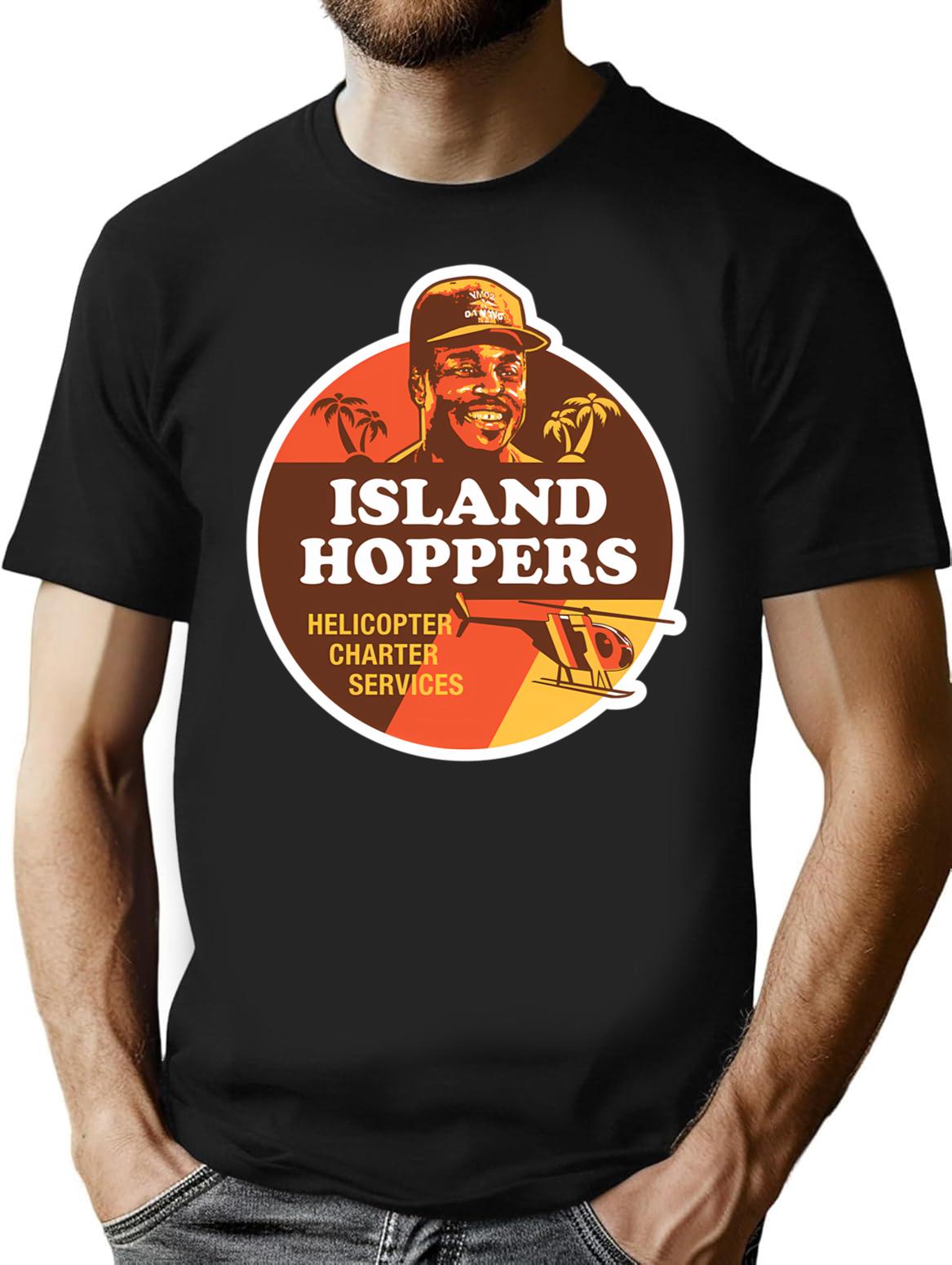 Island Hoppers With Tc T-Shirt for Men & Women, T-Shirts Graphic Tee - Black