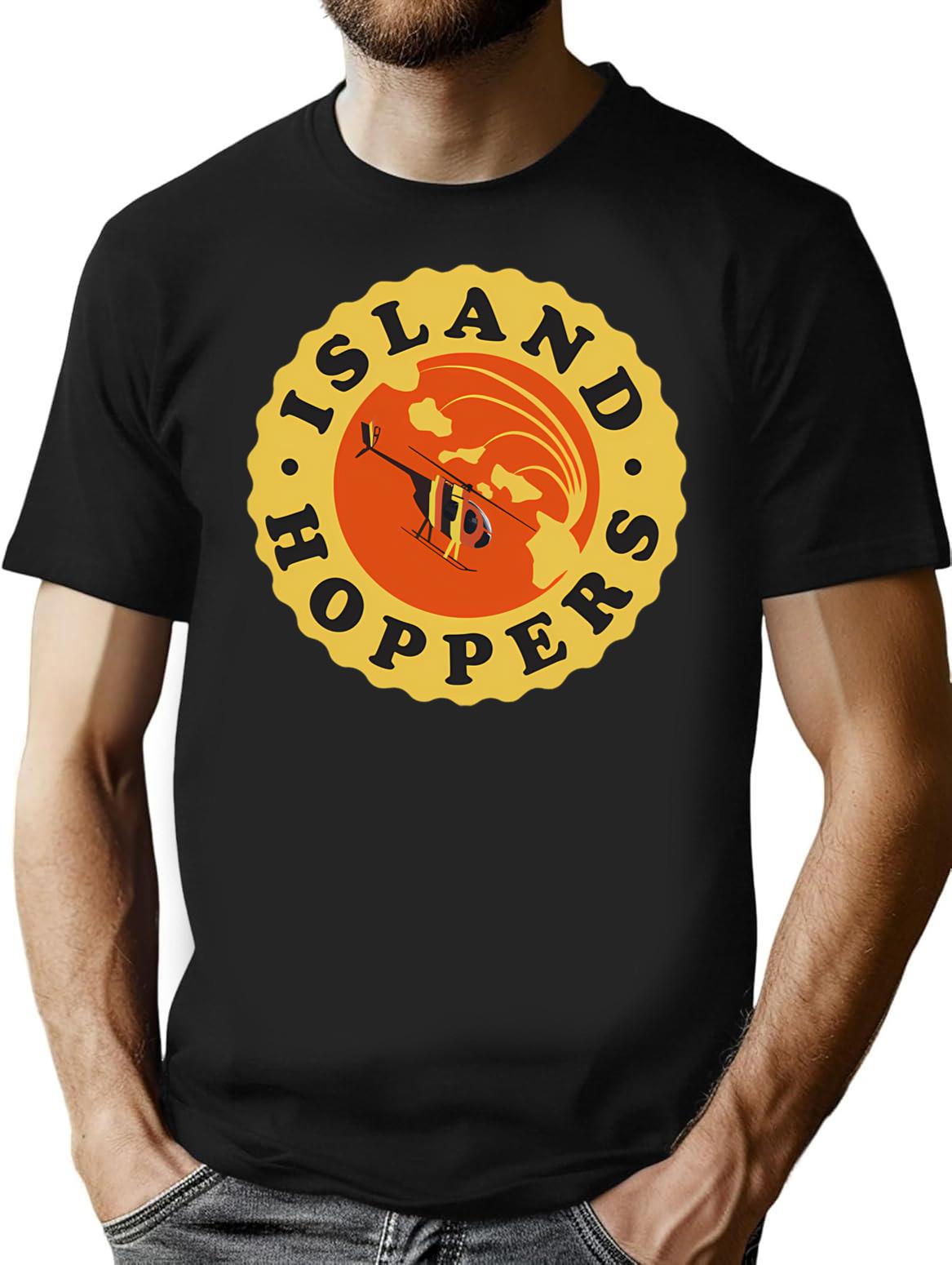 Island Hoppers T-Shirt for Men & Women, T-Shirts Graphic Tee - Black