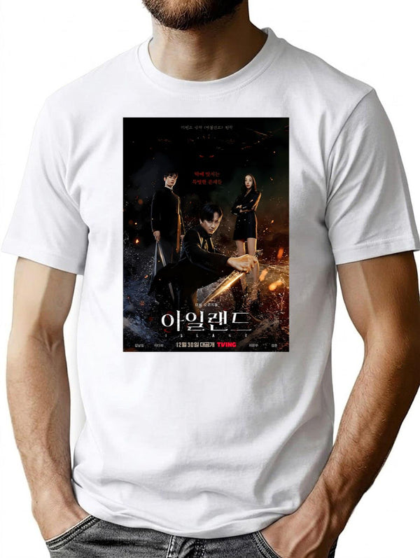 Island Kdrama T-Shirt for Men & Women, T-Shirts Graphic Tee - White