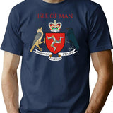Isle Of Man T-Shirt - Retro Graphic Tee for Men & Women - Navy