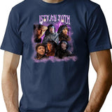 Istvan Toth Kcd2 Vintage T Shirt - Retro Graphic Casual Tee - Navy