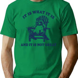 It Is What It Is And It Is Not Great Retro Raccoon T-Shirt - Green