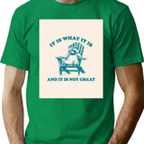 It Is What It Is And It Is Not Great Vintage T-Shirt - Green