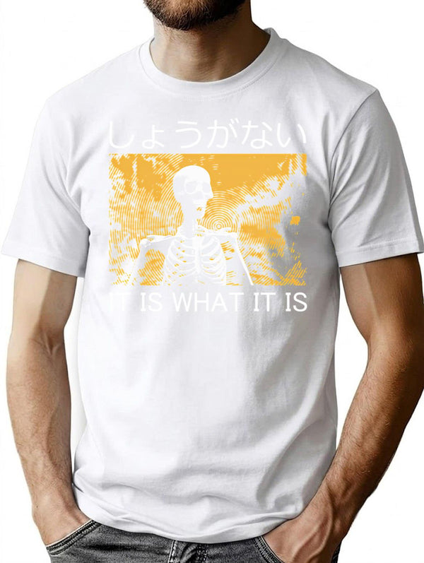 It Is What It Is Skeleton T-Shirt - White