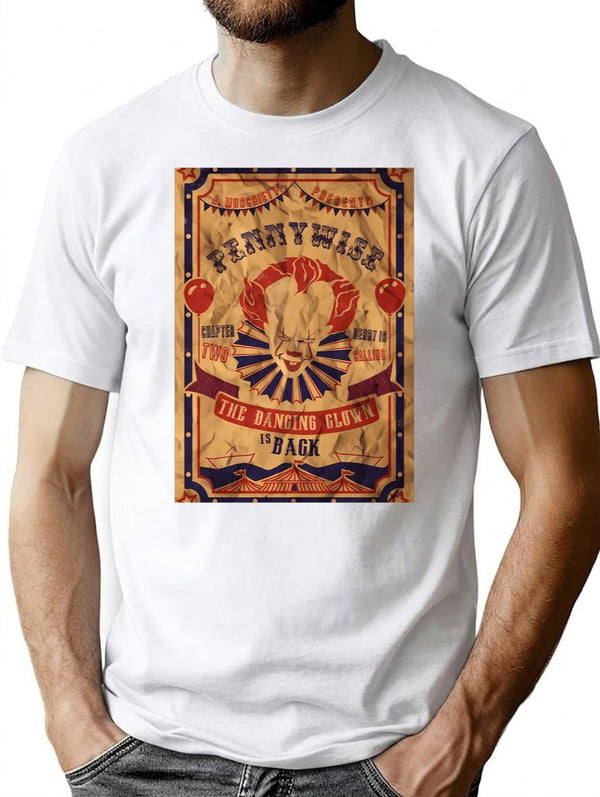 It The Clown Poster T-Shirt for Men & Women, T-Shirts Graphic Tee - White